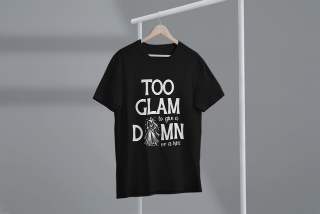 Too Glam to Give a Damn or a Hex, Witchy Fashion Funny
Zu glamourös, um sich darum zu kümmern, Witchy Fashion Funny