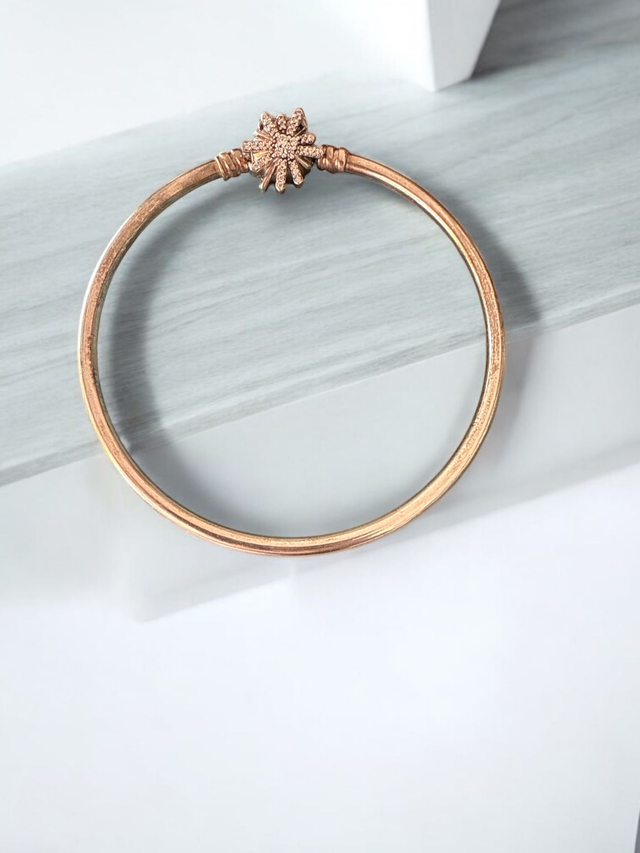 Discontinued Pandora Silver Snowflake Bangle | Rare Winter Design | Please read description