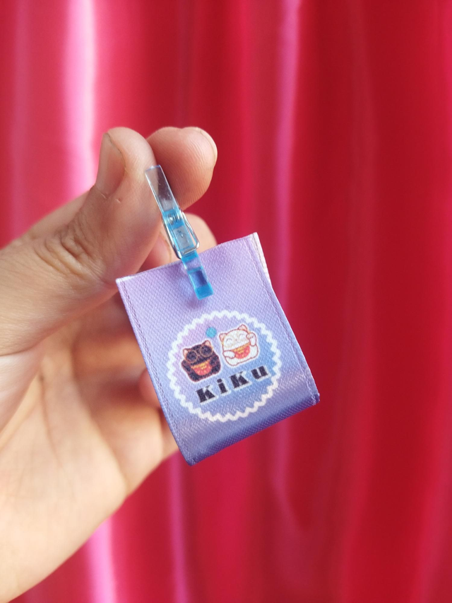 50 etiquetas textil raso 2,5 cm