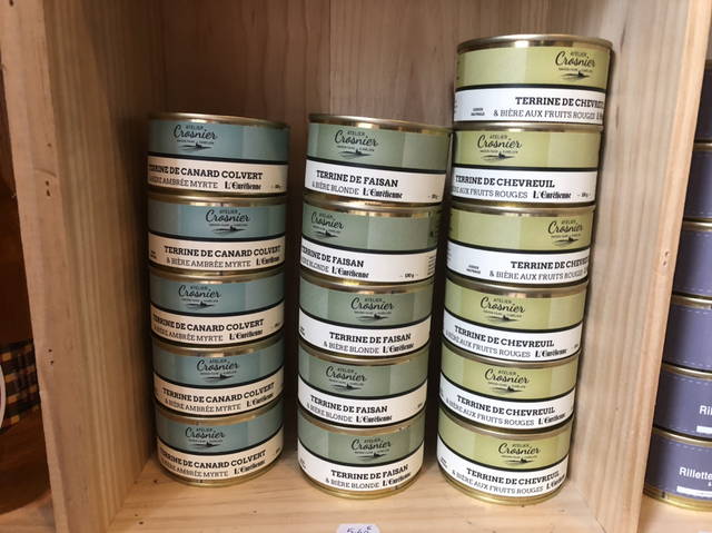 Terrines produits de chasse 