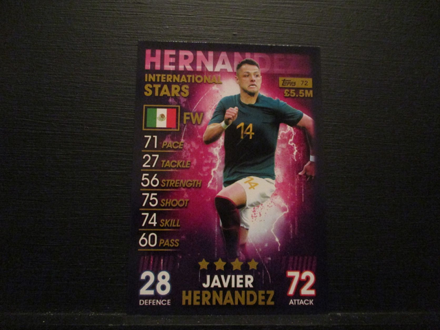 Javier Hernandez - International Stars Match Attax 101 Original Trading Card