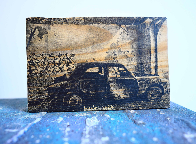 Planche de bois - Old Car 