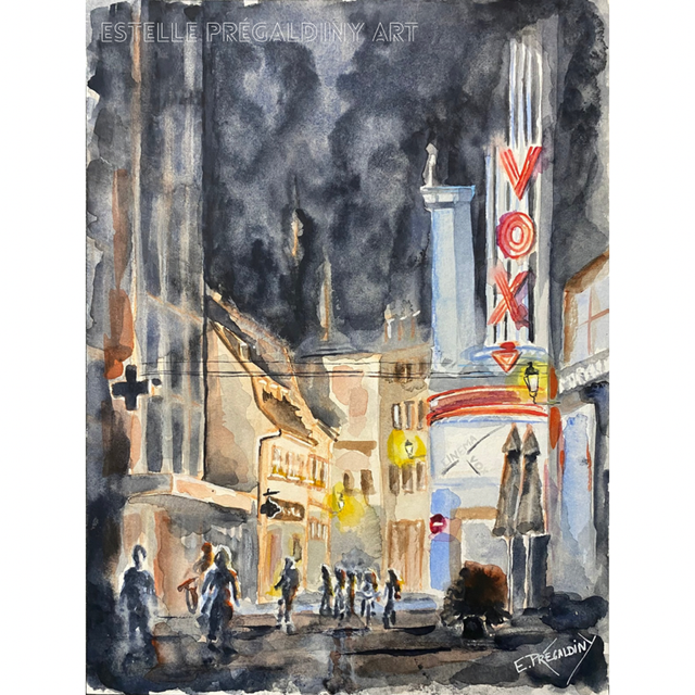 « VOX » Strasbourg, aquarelle