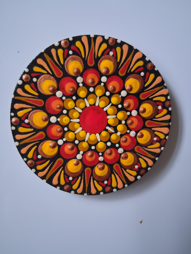 Magnet mandala en bois