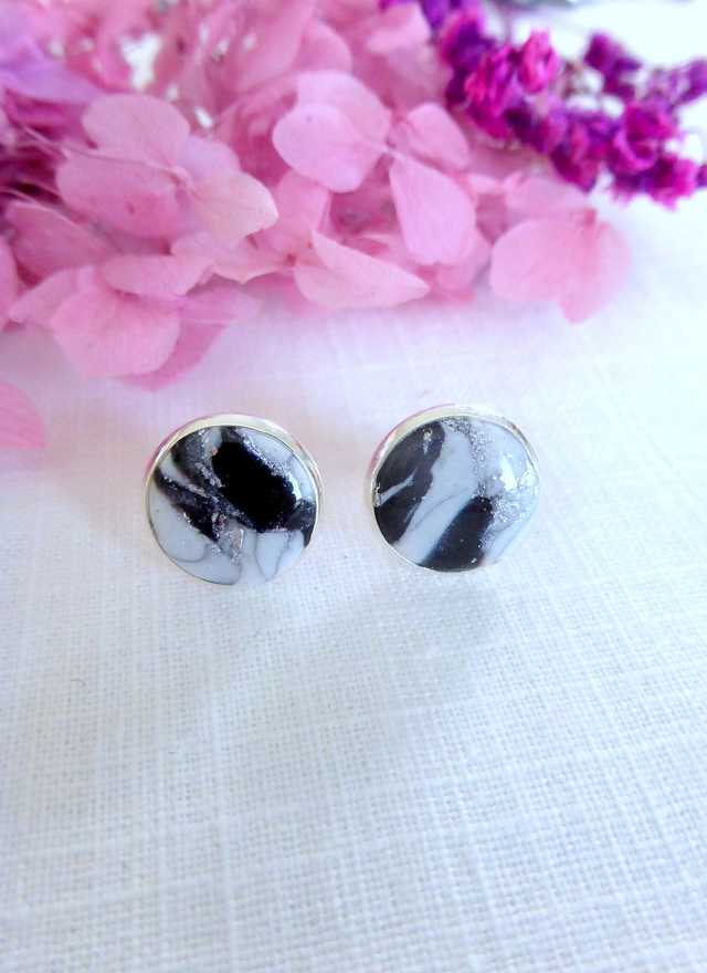 Puces cabochons - Poussière d&#039;argent