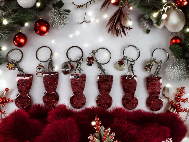 Jeton pour caddie en résine époxy "Edition spéciale noël"