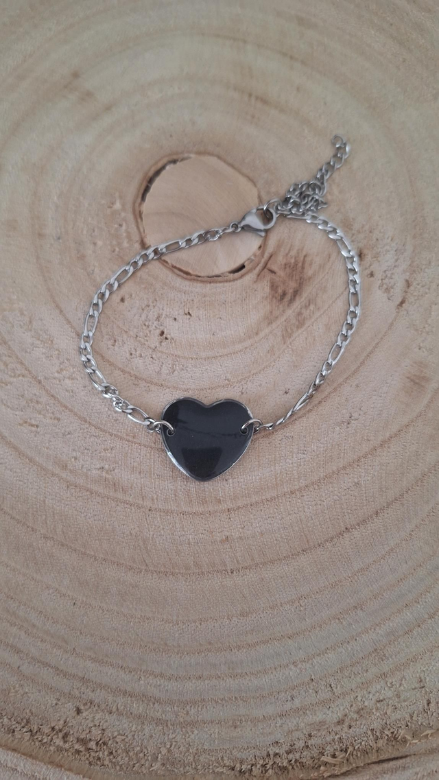 Bracelet cœur noir