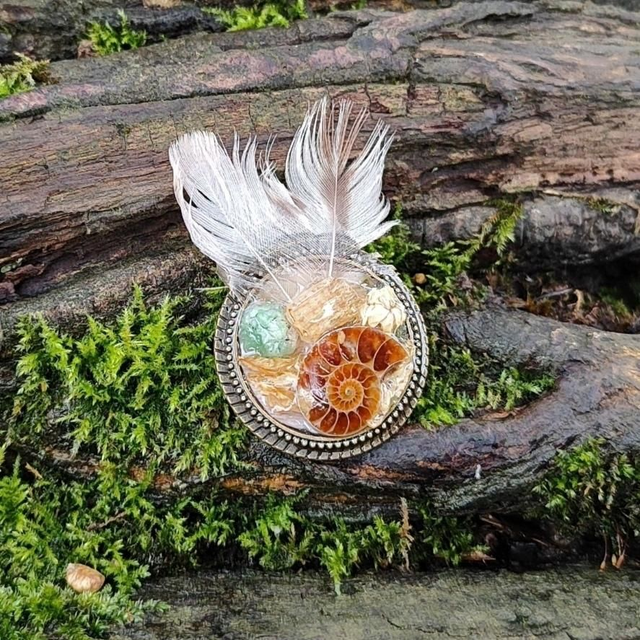 Broche de Sorcière &quot;L&#039;Amulette de la Colombe&quot;