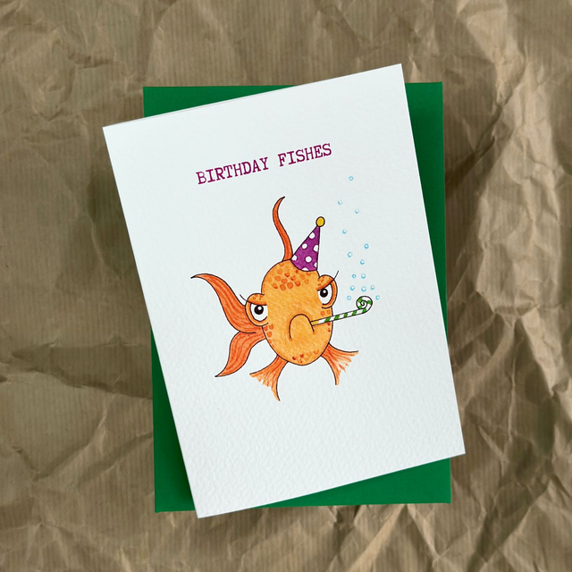 Birthday Fishes - Greeting Card