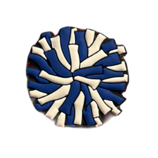 Croc Charm - Blue Pom Pom 