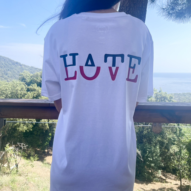 T-Shirt Hate/Love Blanc