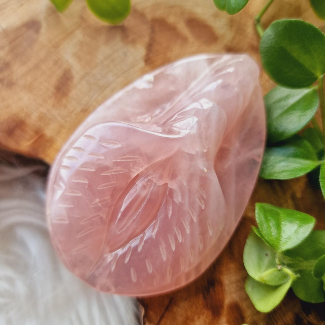 Rose Quartz Yoni Carving 