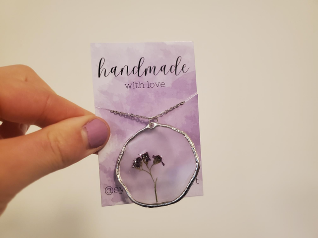 Purple Floral Necklace