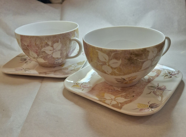 Duo Petit Déjeuner porcelaine Blue jaune