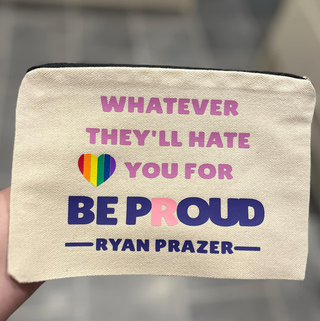 Handmade Be Proud Zip Up Bag