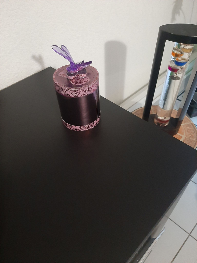 boîte  à bijoux  fuchia libellule solide , boîte de décoration en papier kraft		