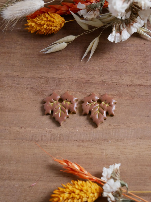 Feuilles d'érable caramel petites
