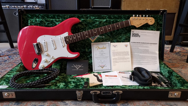 Fender Custom Shop CASALE BAUER 50th Anniversary 62 STRAT 42 di 50 Fiesta Red