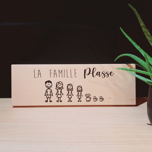 Planche Famille Personnalisable en Hêtre