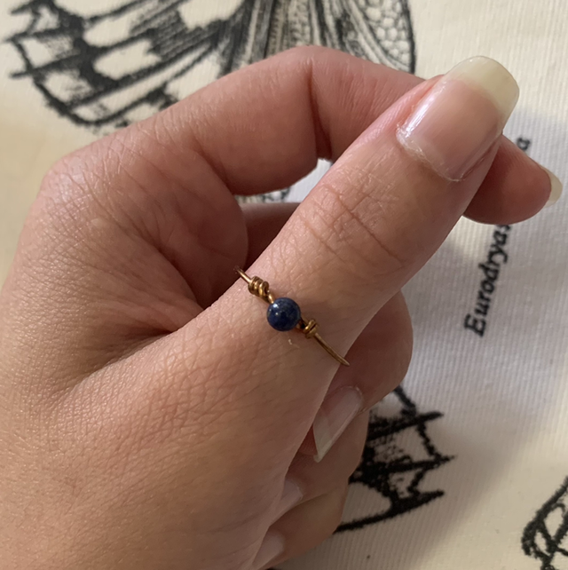 Bague Cuivre et Lapis Lazuli T56