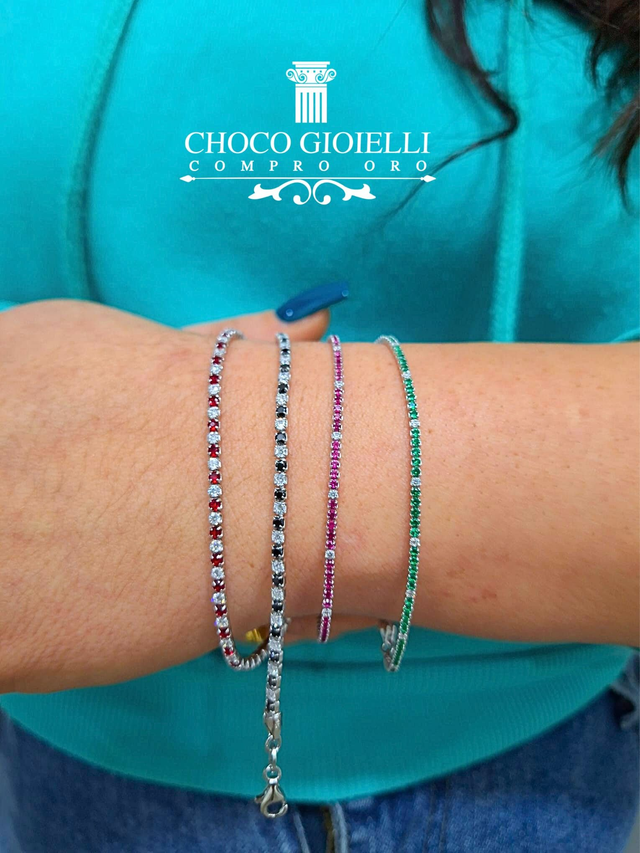 Bicolore Tennis - Argento 925