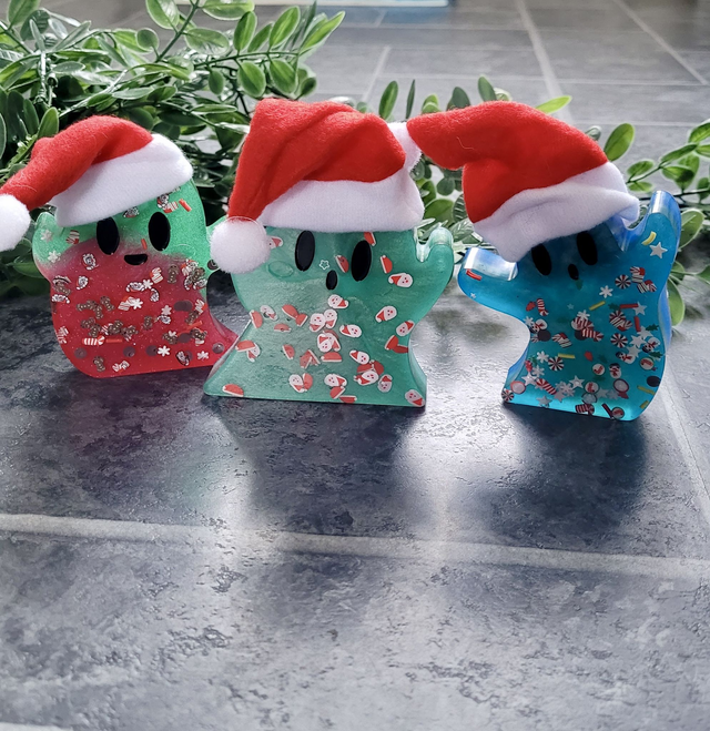 Christmas Ghost Ornaments with Santa Hat - Various Designs –  Limited Edition