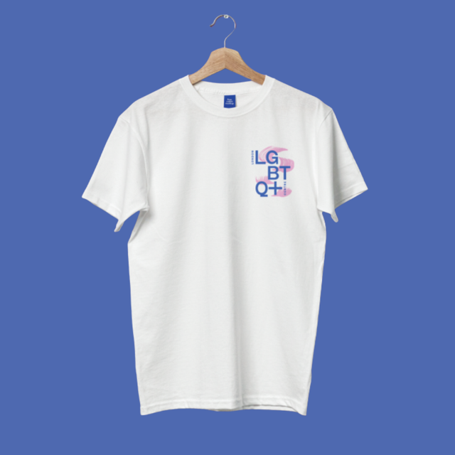 White LLGBTQCC t-shirt