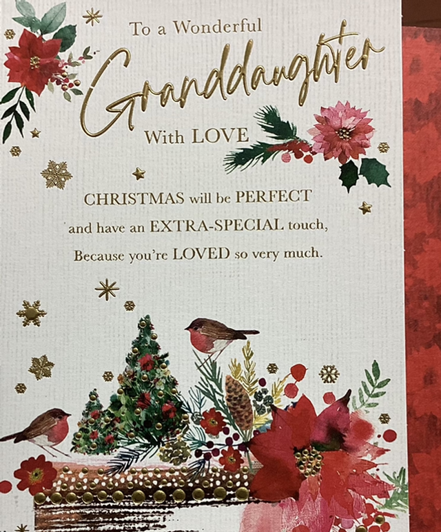 Christmas Granddaughter (Robins and Cake) WW