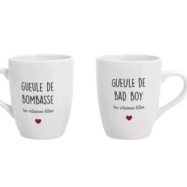 Duo de mugs pour Bombasse et bad boy
