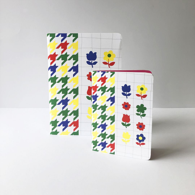 Cahier Fleurs-Pied-de-poule 