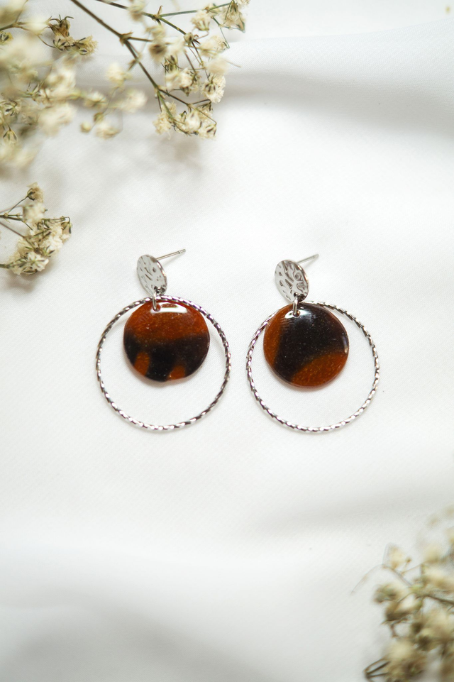 Coloris écaille de tortue - Boucles Jupiter