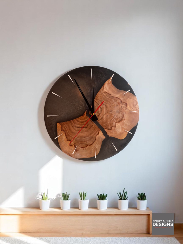 Wanduhr  GRAU-SCHWARZ