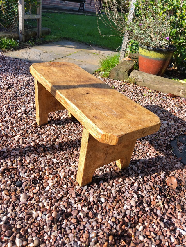 Small Handmade reclaimed pine bench 
