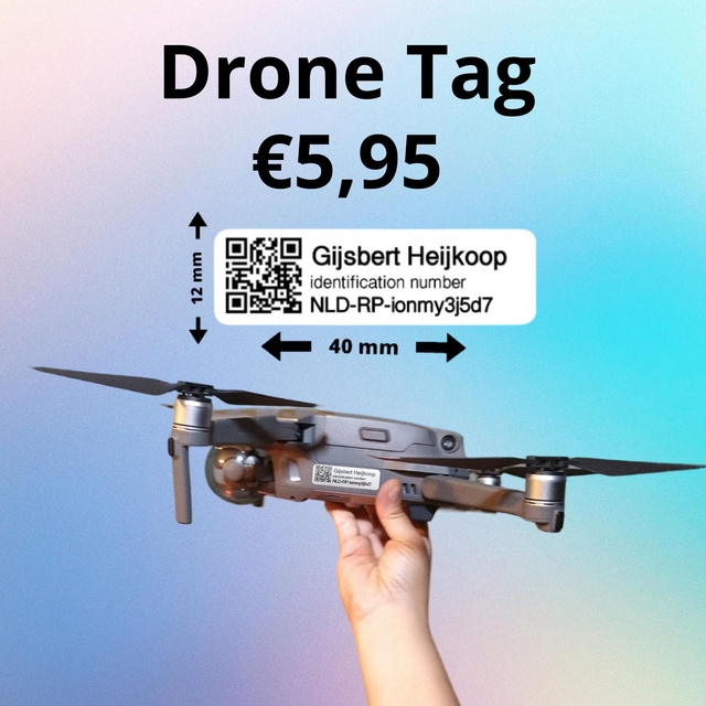3 x Drone Tag Sticker 12 x 40 mm 