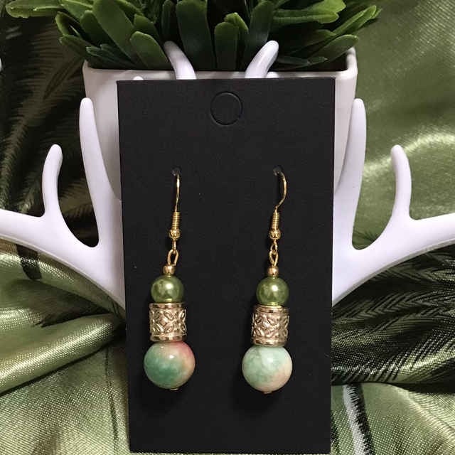 Green Dangling Earrings- GDE41
