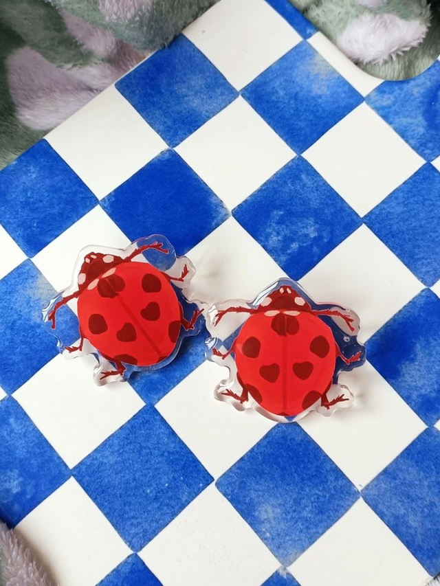ladybuggy - acrylic pin