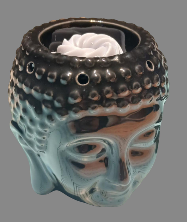 Brûle-Parfum Tête de Bouddha – "Sérénité Éternelle" (Noir)