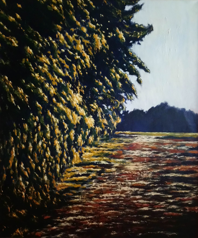 Zachód słońca w Supraślu, 120x100