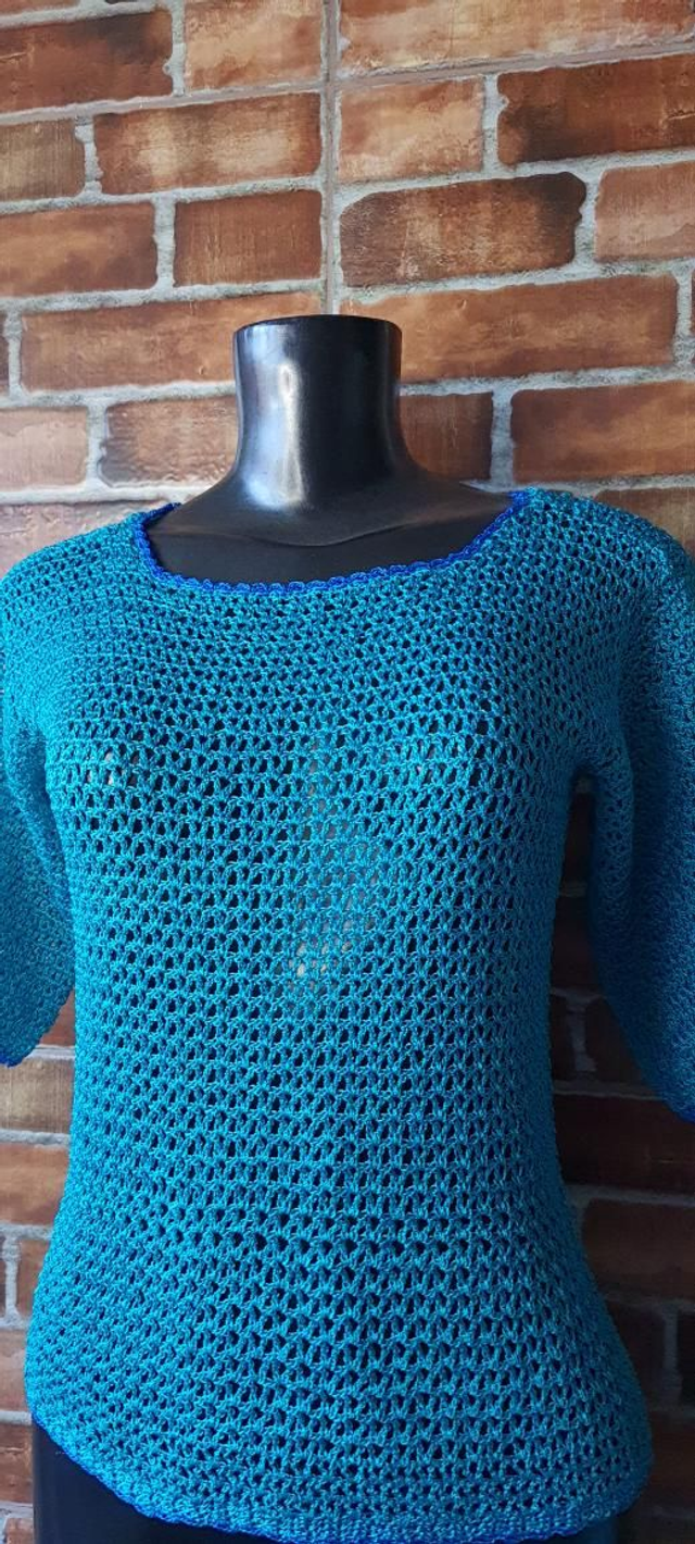 Blusa Croche Verde, T/38