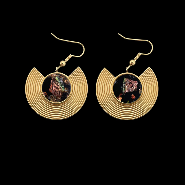 Boucles d'oreille Plastron - Sternocera | Bronze solaire 4/15