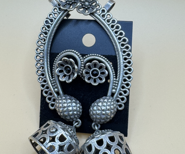 Oxidised ear rings & ear cuffs