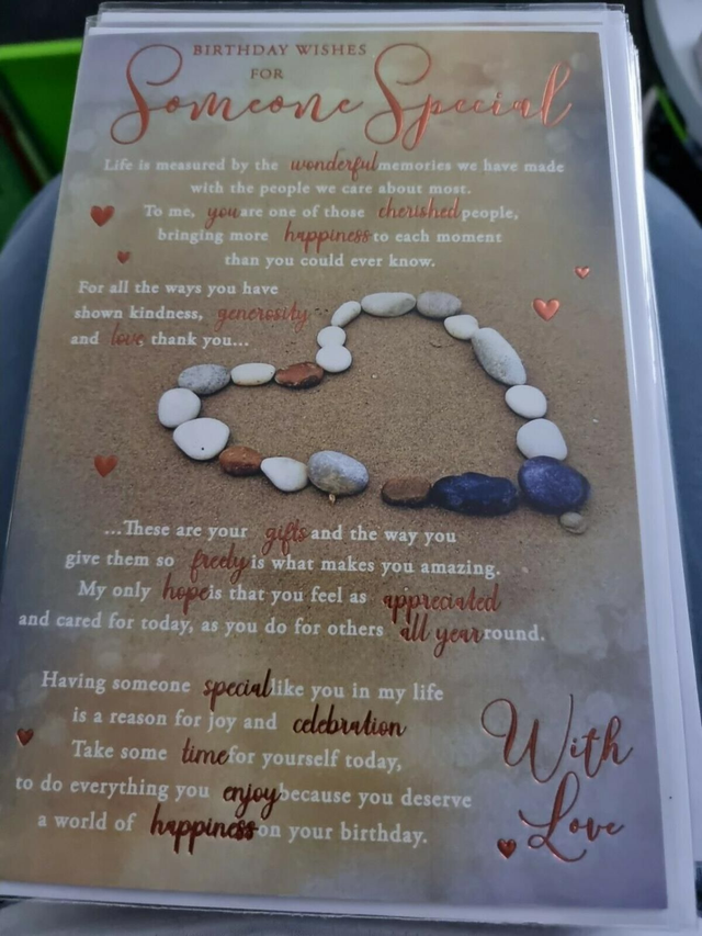 Birthday Wishes For Someone Special Birthday Card Gold Foil Premium Quality