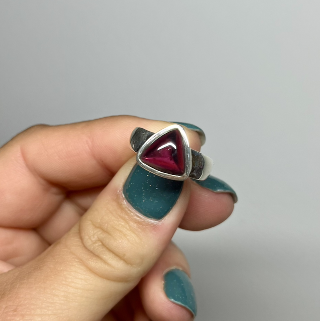 Bague en argent et Grenat - Taille 55