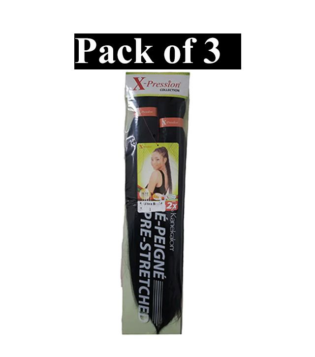 (Pack of 3) Xpression Ultra Braid 2X Pre Stretched 