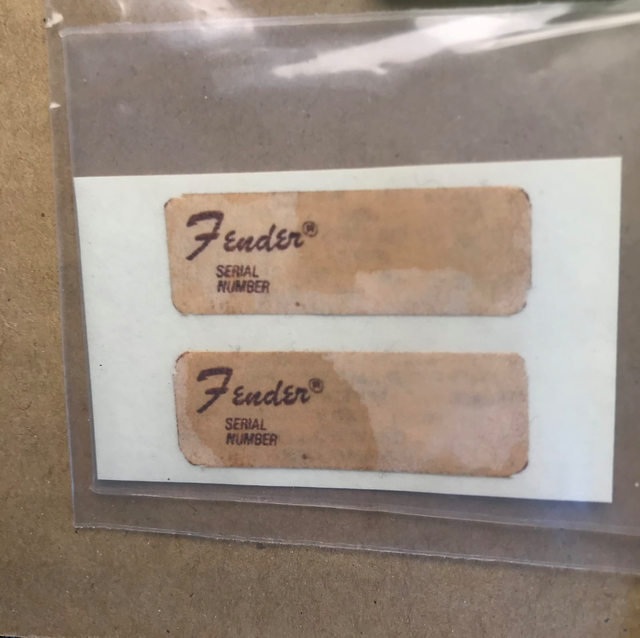 RARE 1970&#039;s Fender Serial Number Stickers (NOS Factory Stock // For True Collectors)