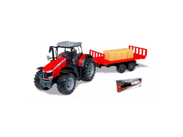 tracteur Massey Ferguson avec remorque Burago 18-31653 1/43