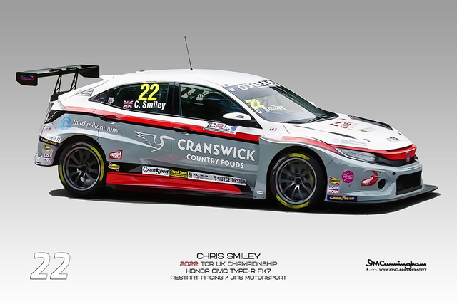 C220703 Honda Civic Type-R FK7 TCRUK22 RestartRacing #22 Chris SMILEY KDUKE BRAH