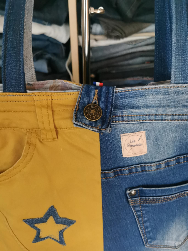 Sac en jeans recyclés #240 - Coloré et fonctionnel