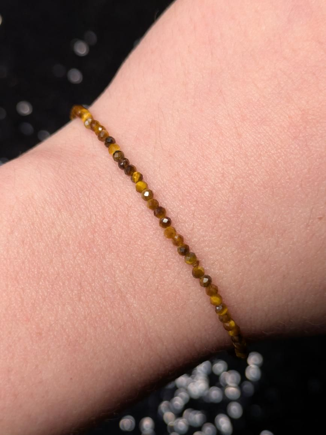 Bracelet œil de tigre facettes 