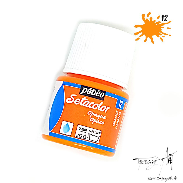 PEBEO - PEINTURE TEXTILE SETACOLOR OPAQUE ORANGE 45mL - PB009012